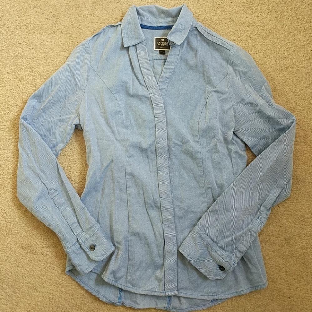 Express button up work office shirt collar
